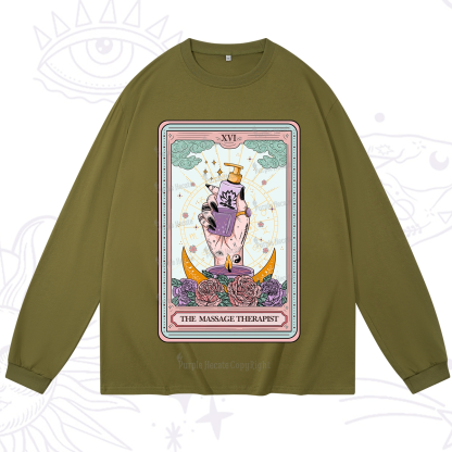 Purplehecate The Massage Therapist Tarot Card Long Sleeve T-Shirt