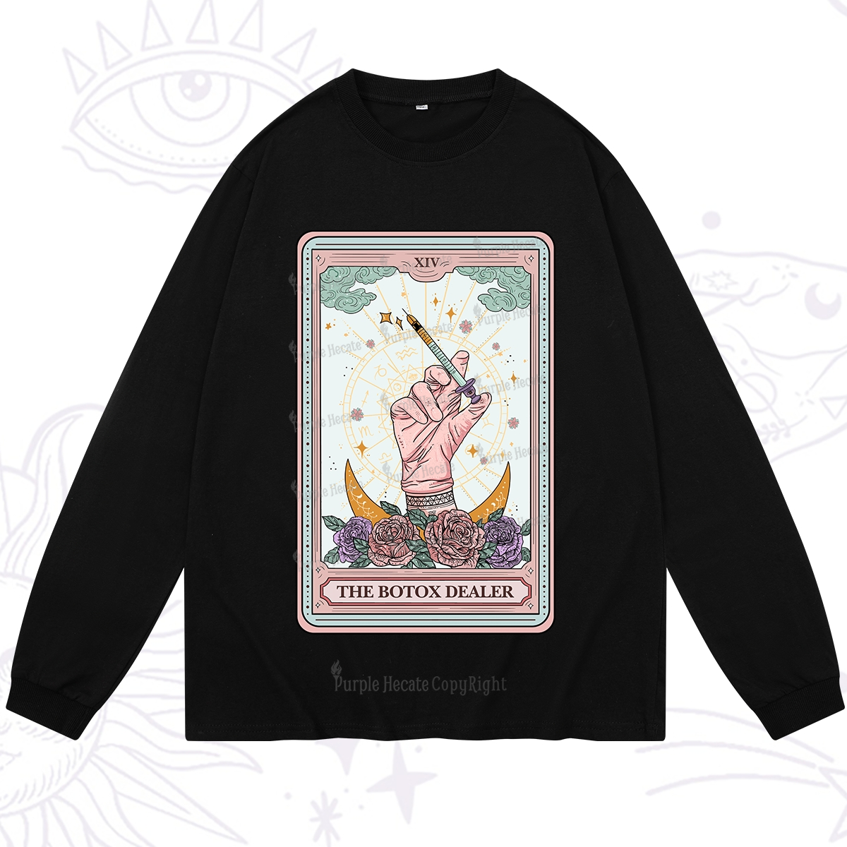Purplehecate The Botox Dealer Tarot Card Long Sleeve T-Shirt