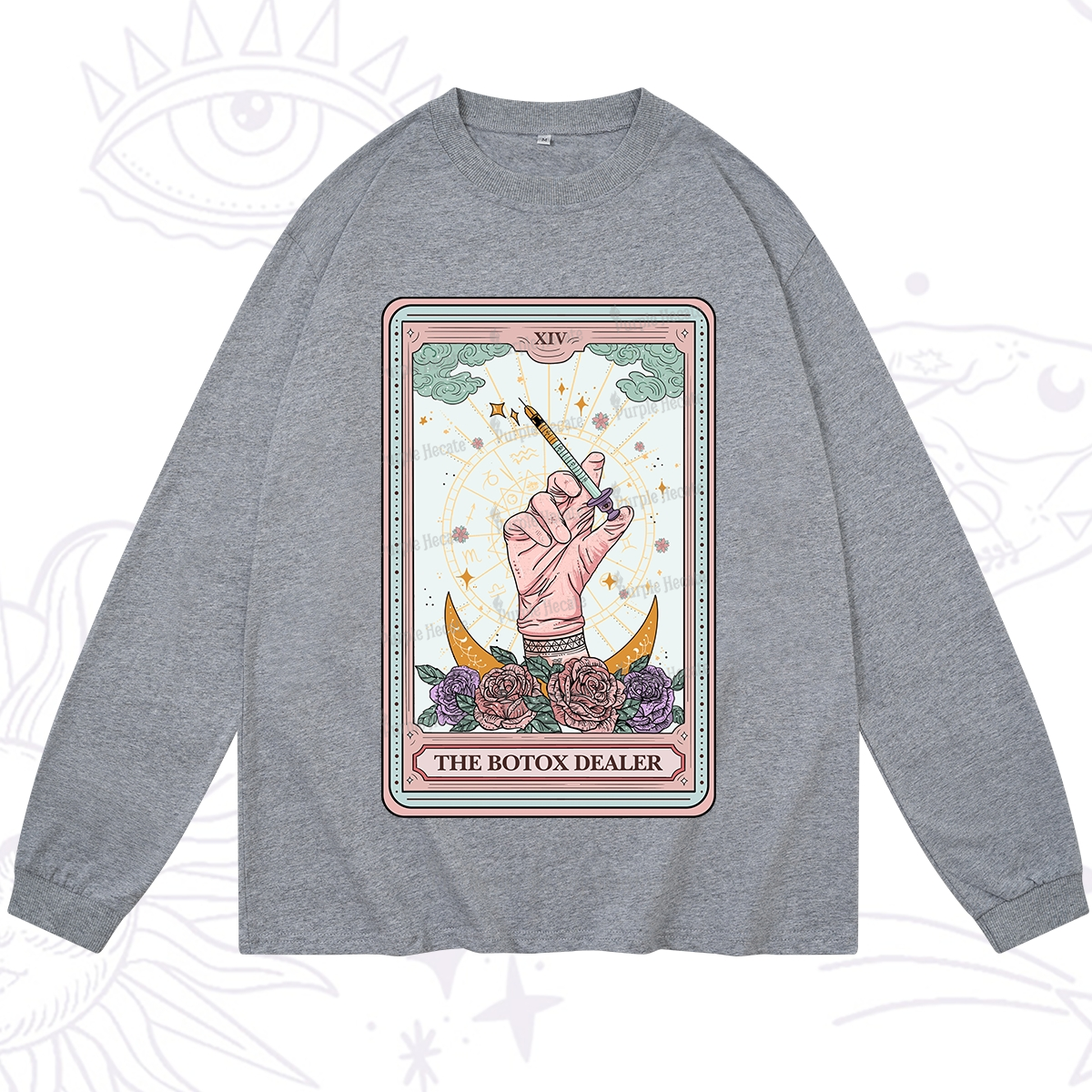 Purplehecate The Botox Dealer Tarot Card Long Sleeve T-Shirt