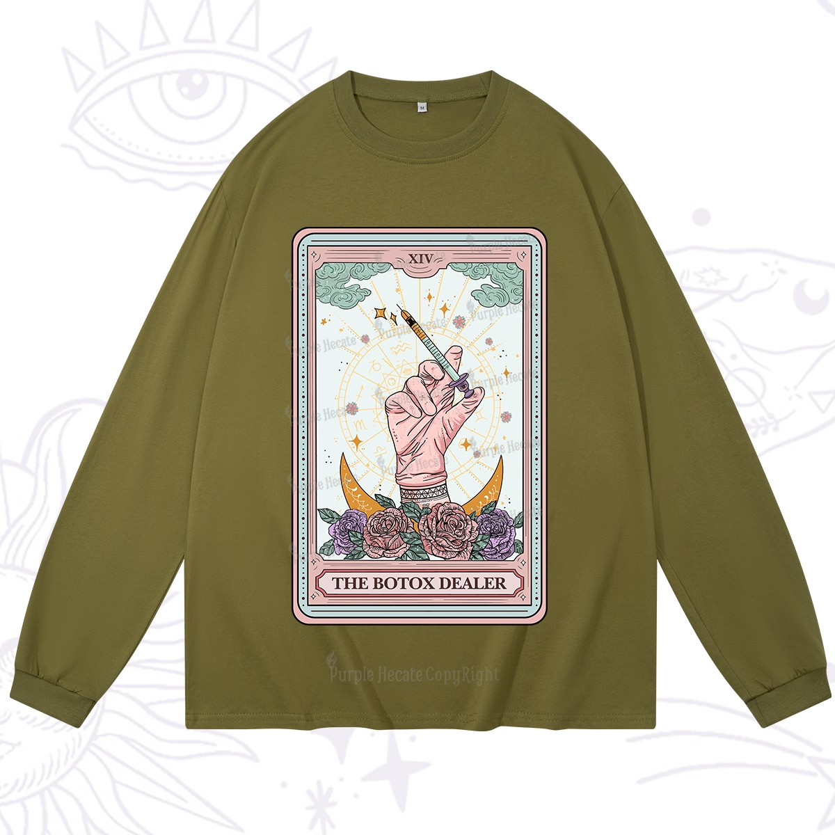 Purplehecate The Botox Dealer Tarot Card Long Sleeve T-Shirt