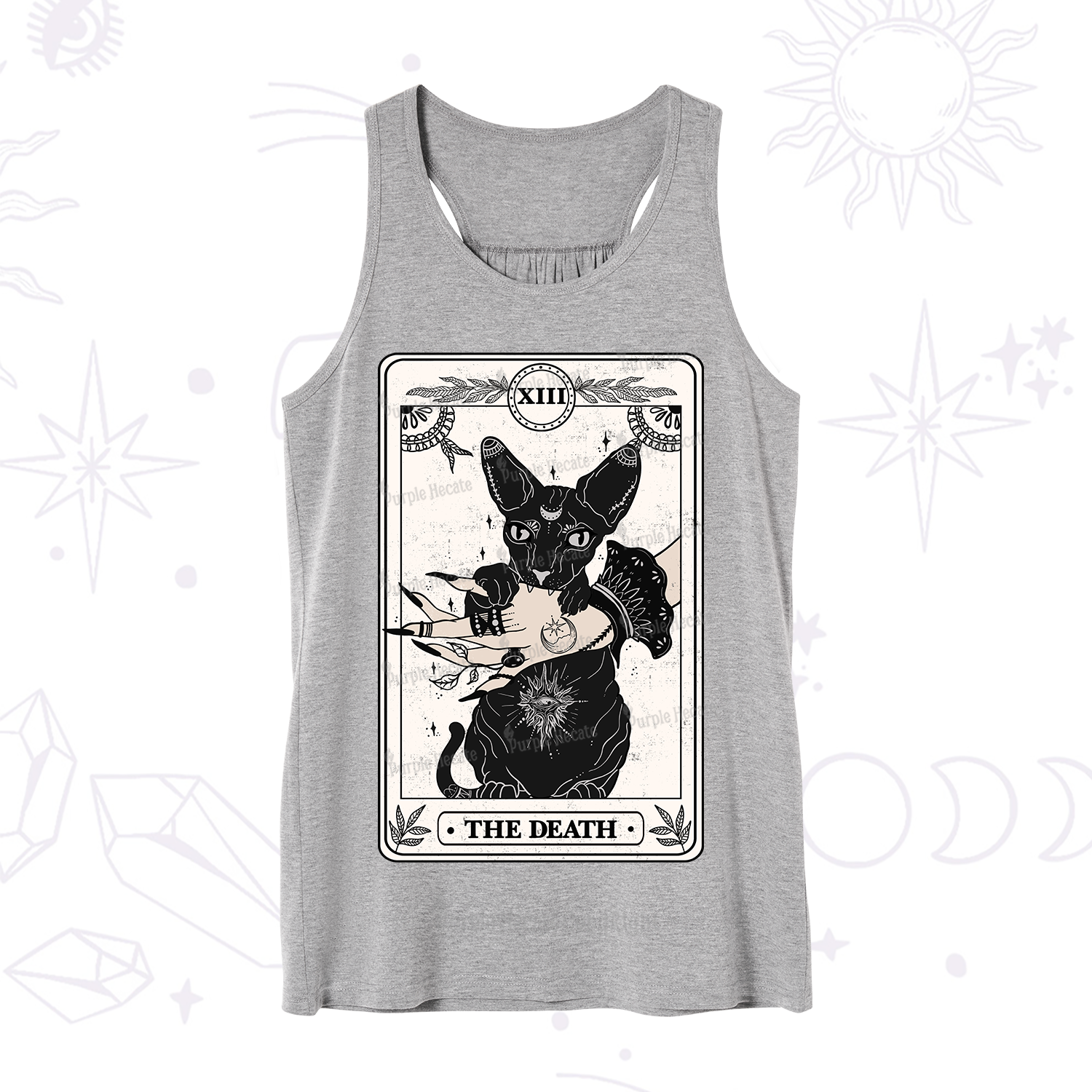 Purplehecate The Death Cat Tarot Tank