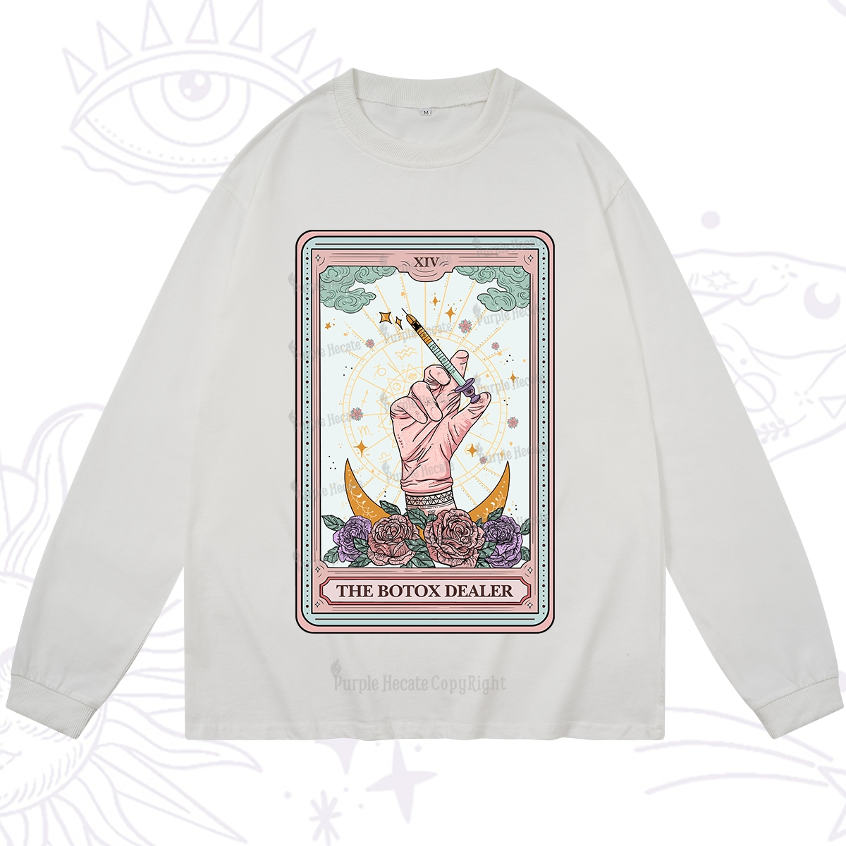Purplehecate The Botox Dealer Tarot Card Long Sleeve T-Shirt