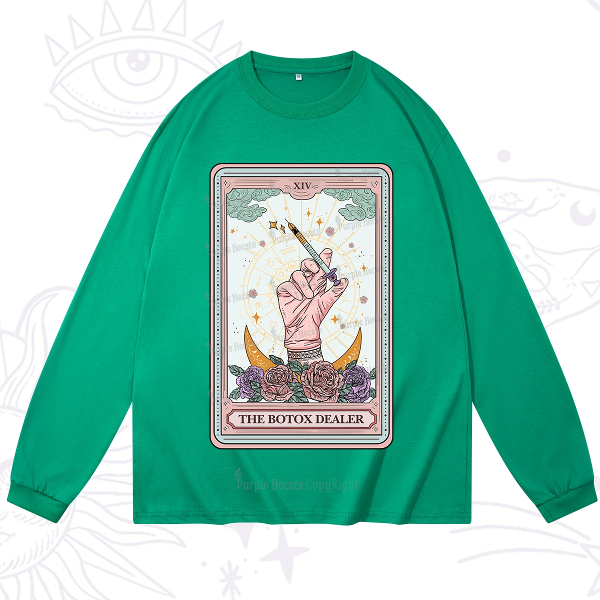 Purplehecate The Botox Dealer Tarot Card Long Sleeve T-Shirt