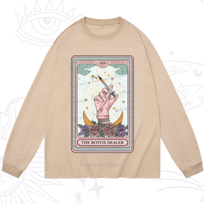 Purplehecate The Botox Dealer Tarot Card Long Sleeve T-Shirt