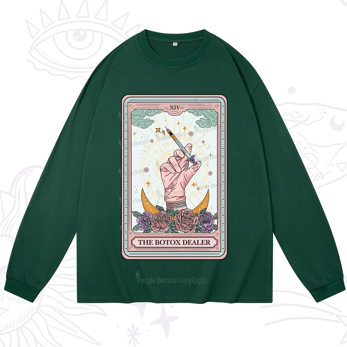 Purplehecate The Botox Dealer Tarot Card Long Sleeve T-Shirt