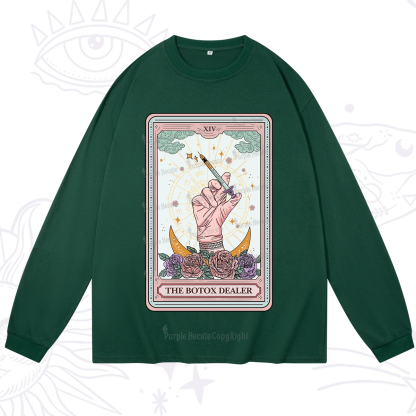 Purplehecate The Botox Dealer Tarot Card Long Sleeve T-Shirt