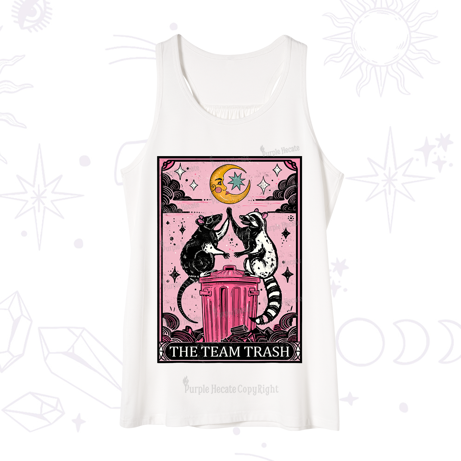 Purplehecate The Team Trash Opossum tarot Tank