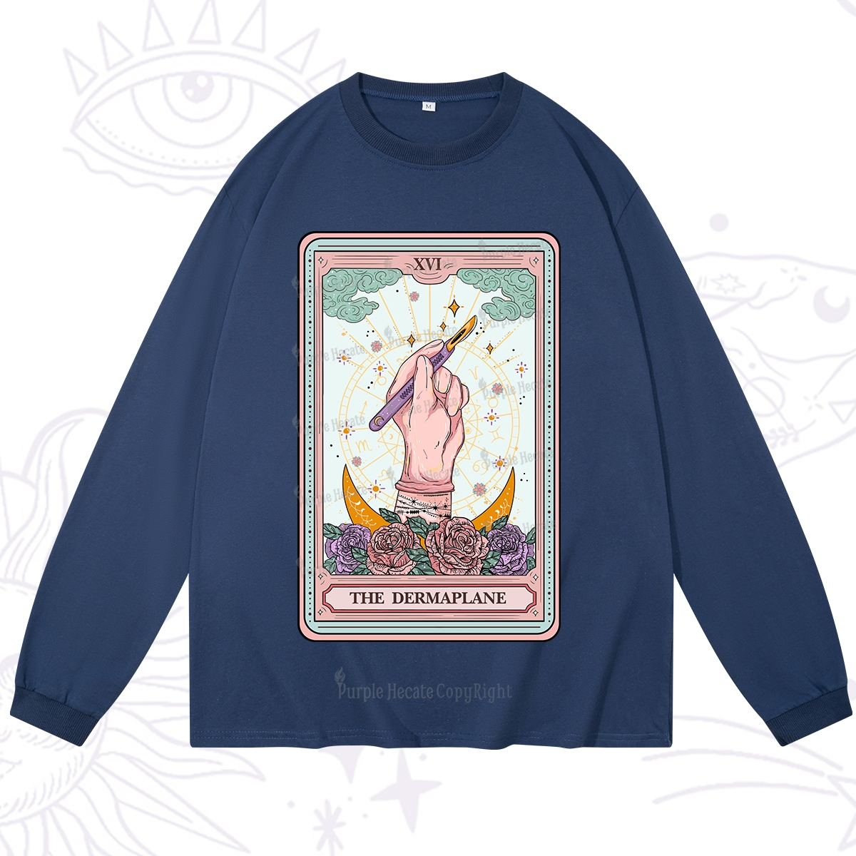 Purplehecate The Dermaplane Tarot Card Long Sleeve T-Shirt
