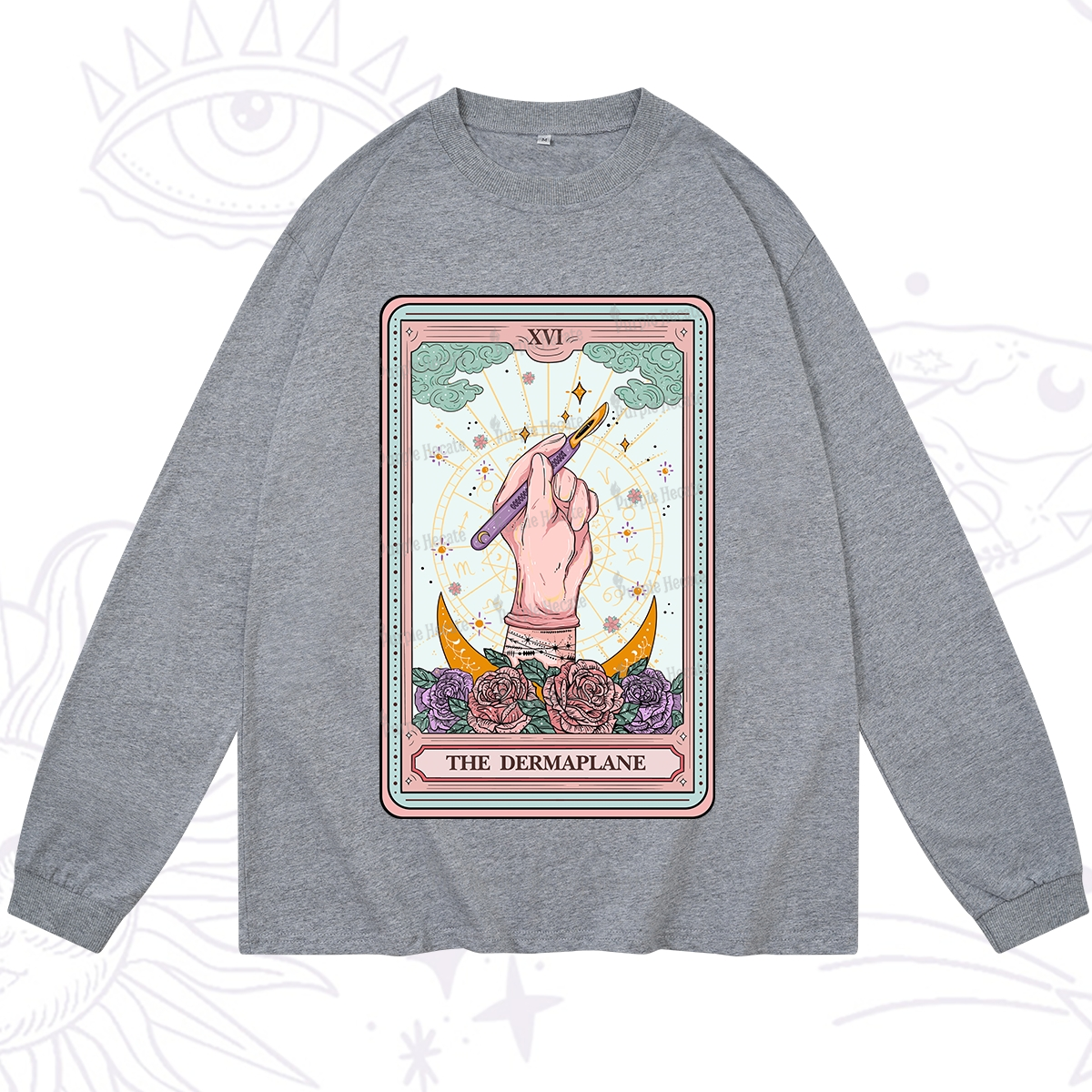 Purplehecate The Dermaplane Tarot Card Long Sleeve T-Shirt