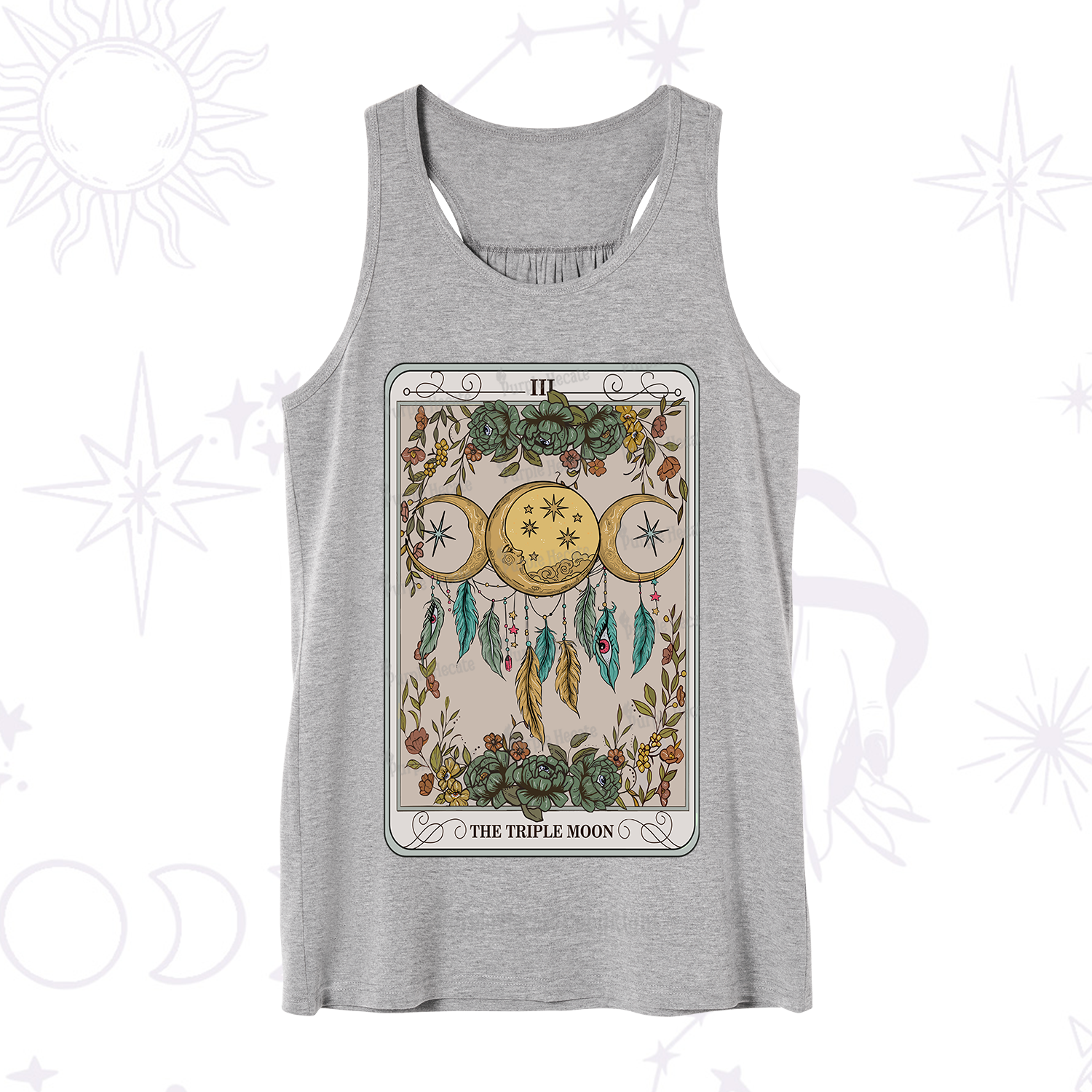 Purplehecate The Triple Moon Tarot Card Tank