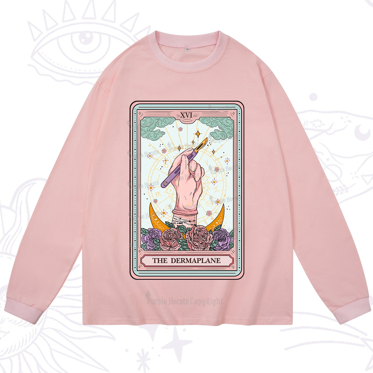 Purplehecate The Dermaplane Tarot Card Long Sleeve T-Shirt