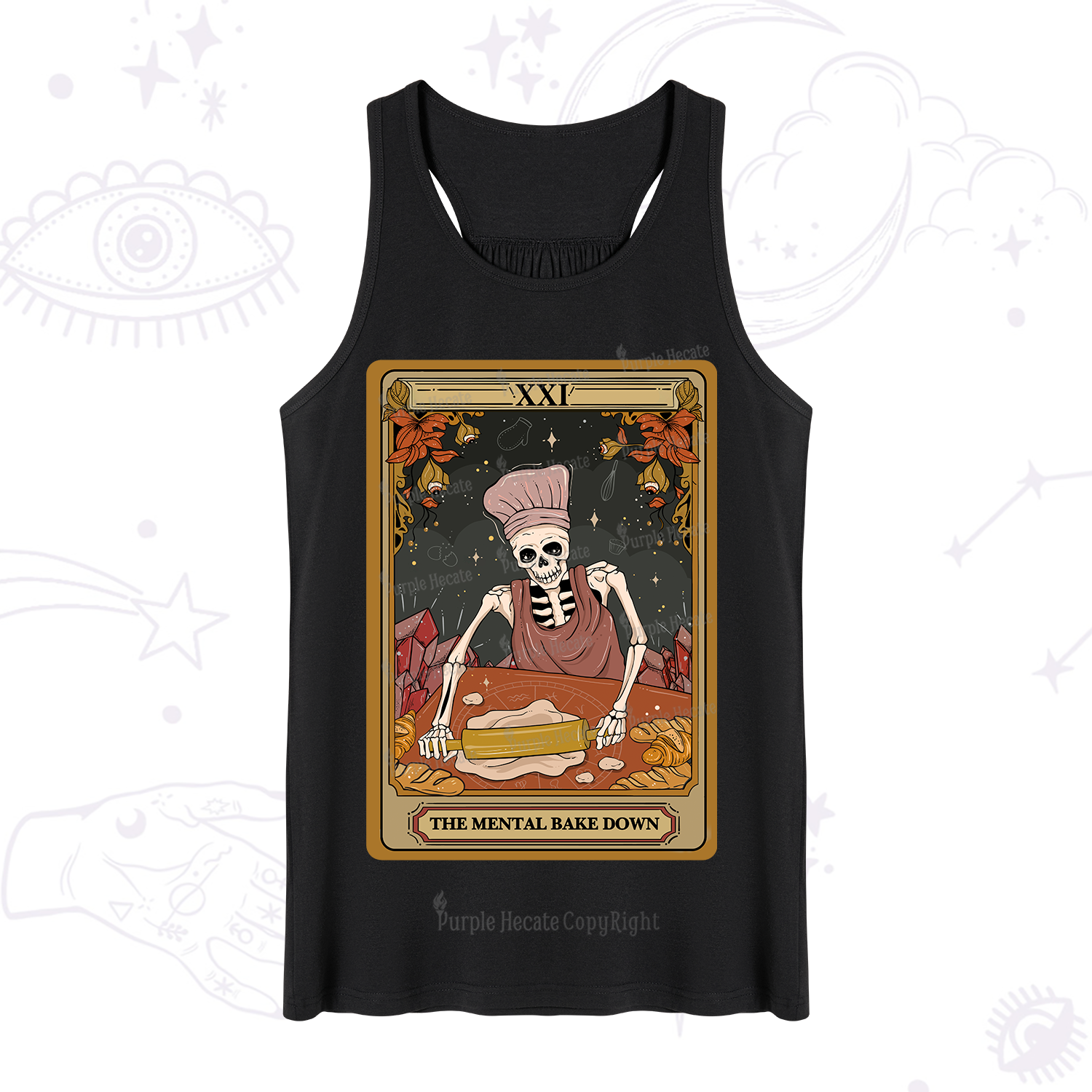 Purplehecate The Mental Bake Down Tarot Repeat Tank