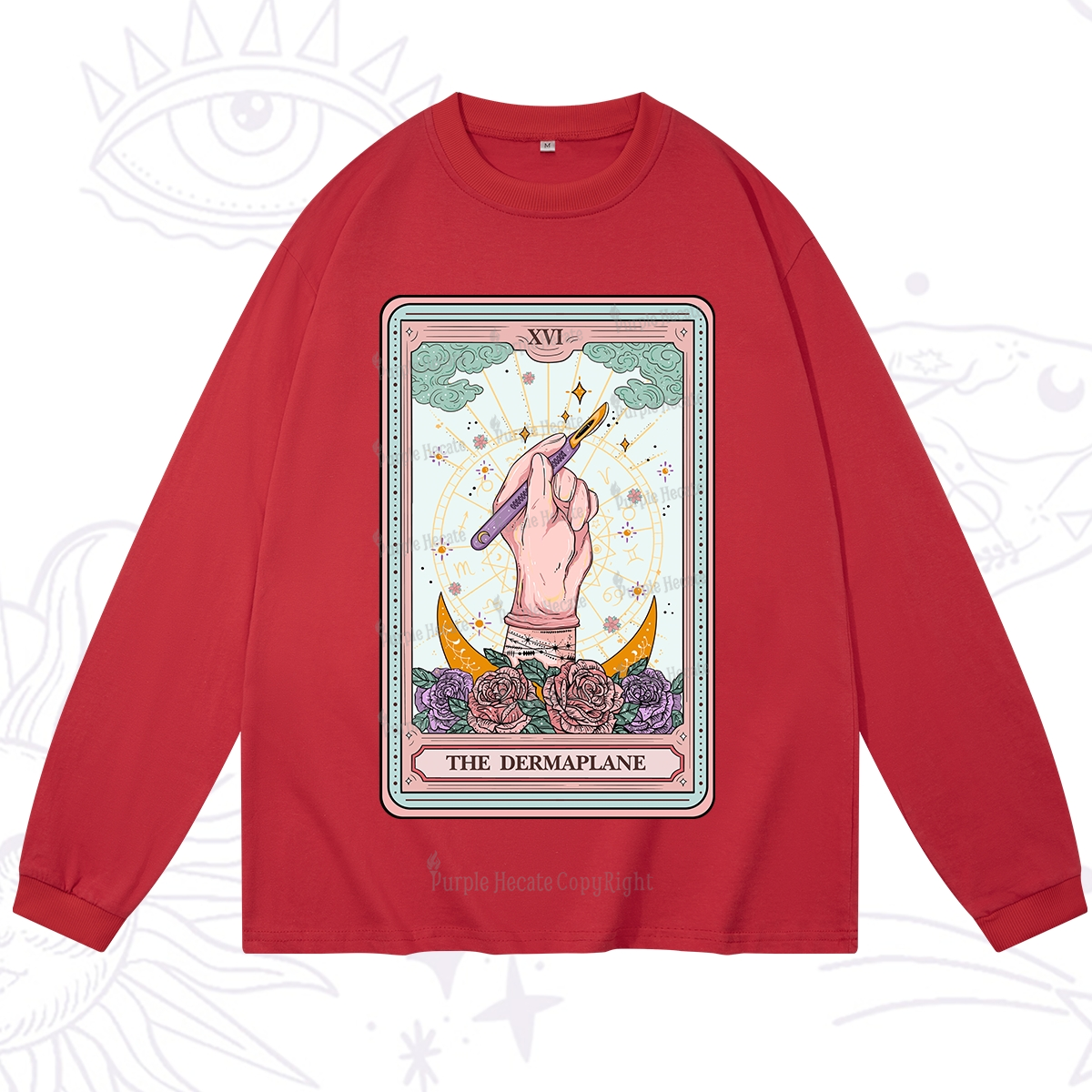 Purplehecate The Dermaplane Tarot Card Long Sleeve T-Shirt