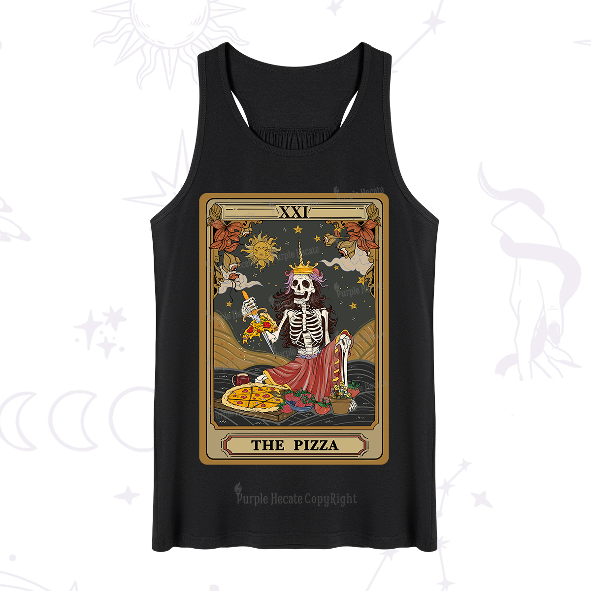 Purplehecate The Pizza Tarot Card Tank