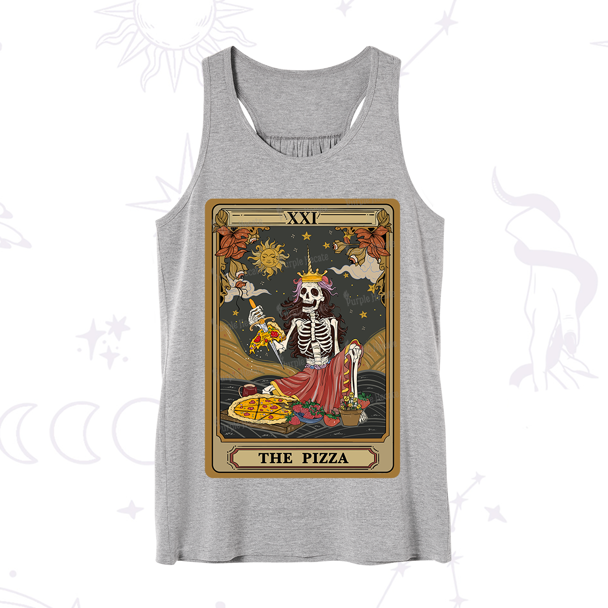 Purplehecate The Pizza Tarot Card Tank