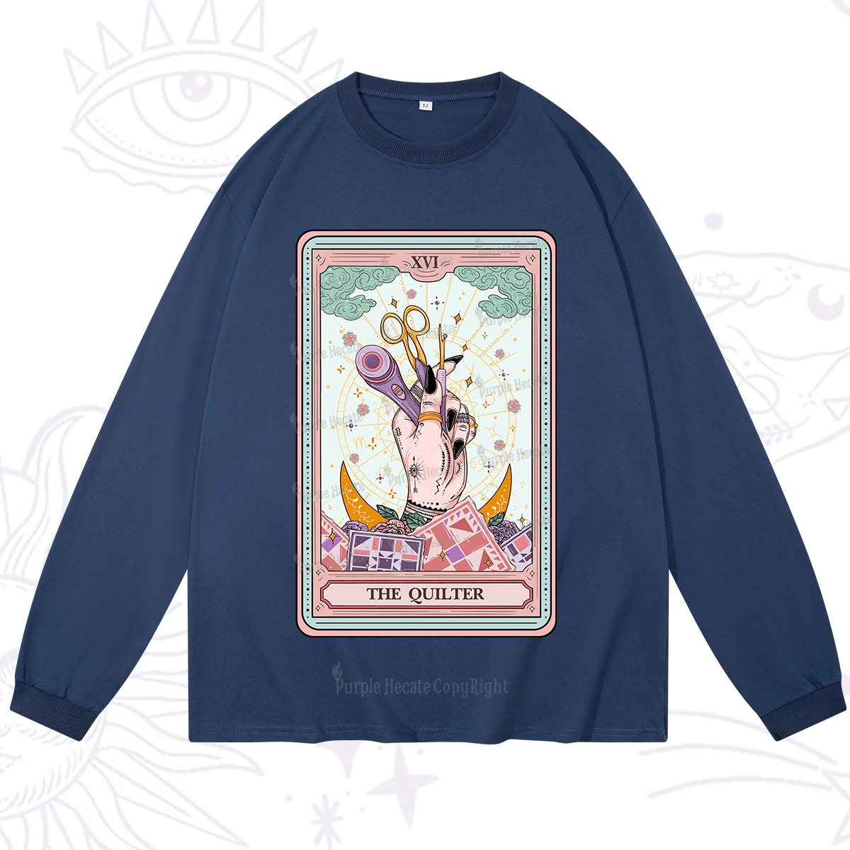 Purplehecate The Quilter Tarot Card Long Sleeve T-Shirt