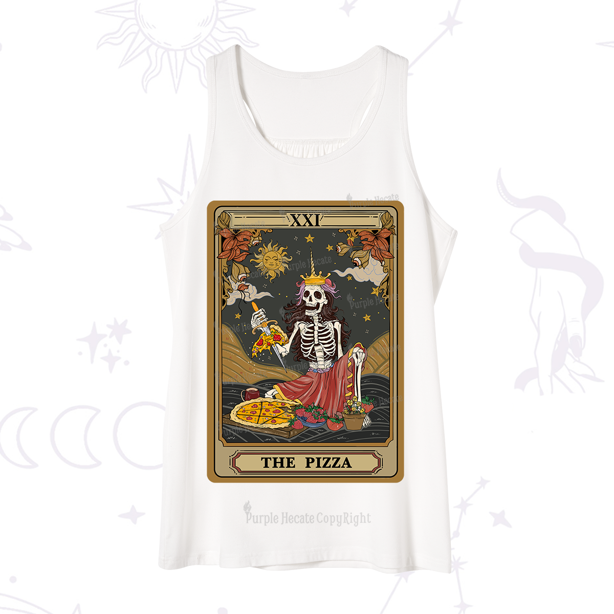 Purplehecate The Pizza Tarot Card Tank