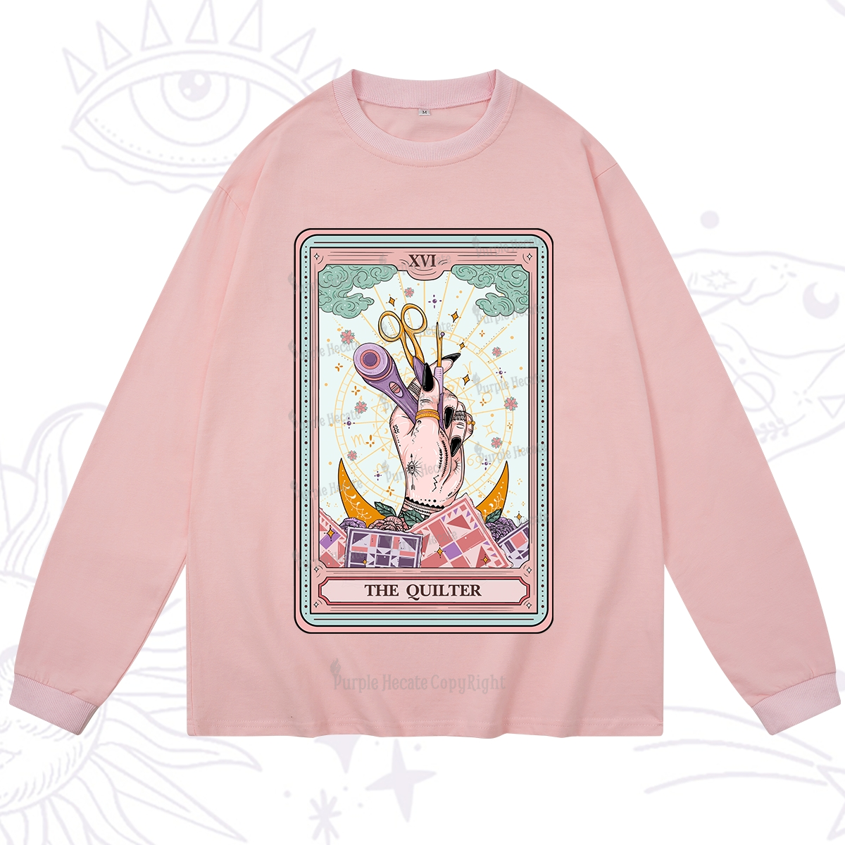 Purplehecate The Quilter Tarot Card Long Sleeve T-Shirt