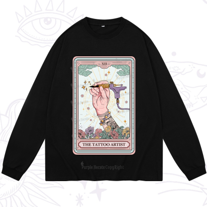 Purplehecate The Tattoo Artist Tarot Card Long Sleeve T-Shirt