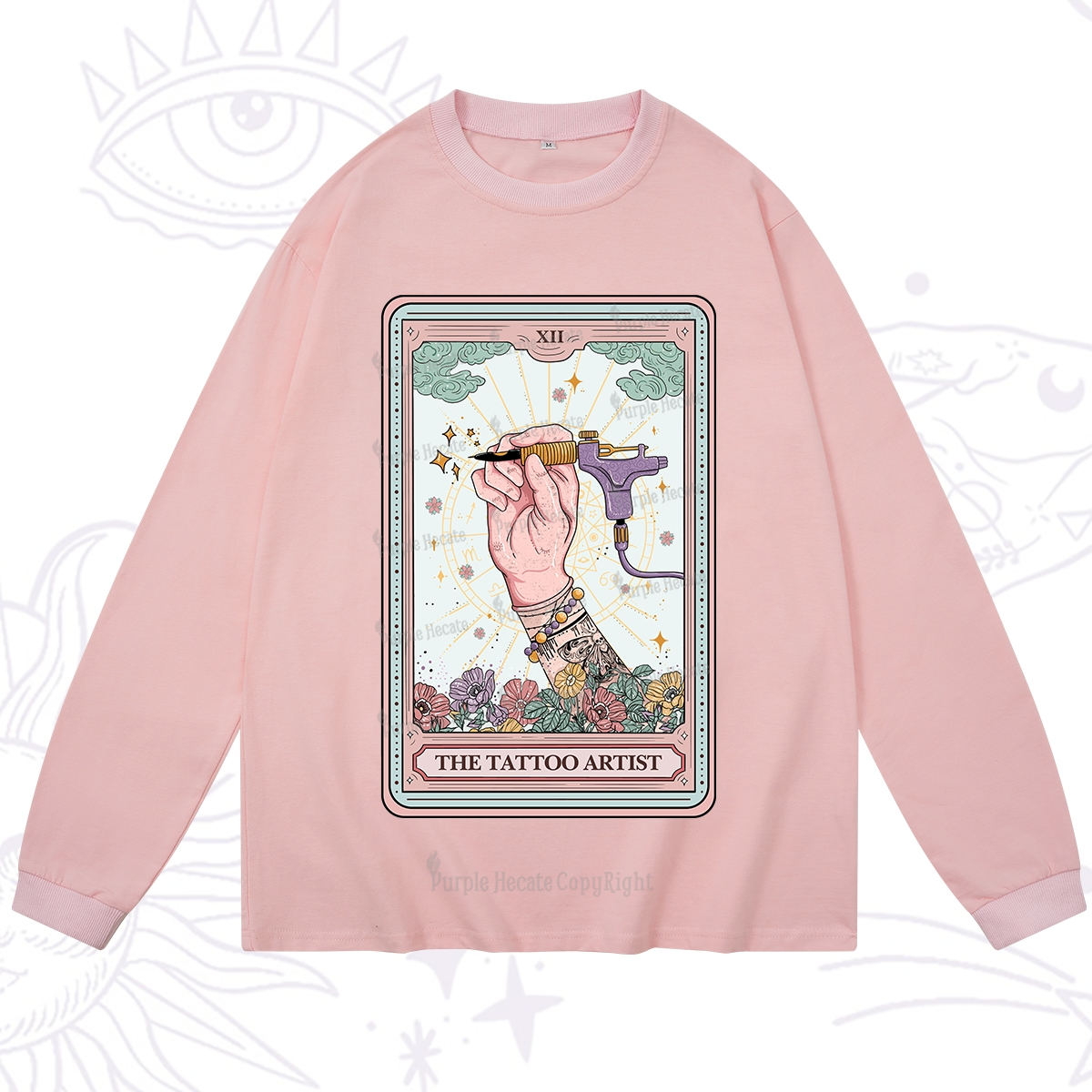 Purplehecate The Tattoo Artist Tarot Card Long Sleeve T-Shirt