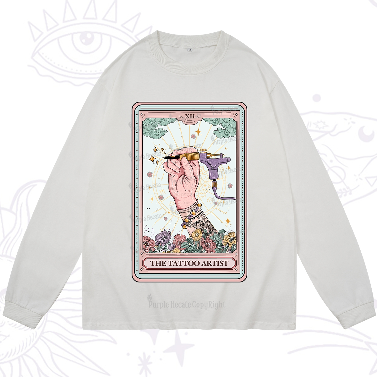 Purplehecate The Tattoo Artist Tarot Card Long Sleeve T-Shirt