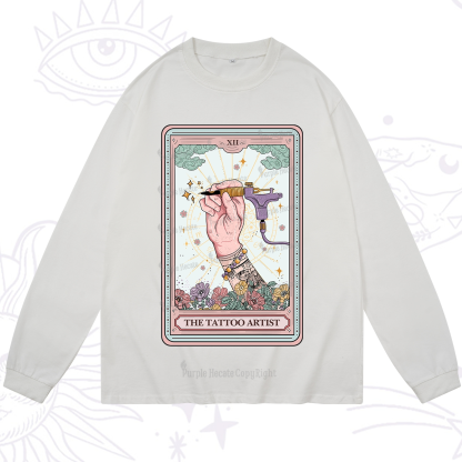 Purplehecate The Tattoo Artist Tarot Card Long Sleeve T-Shirt