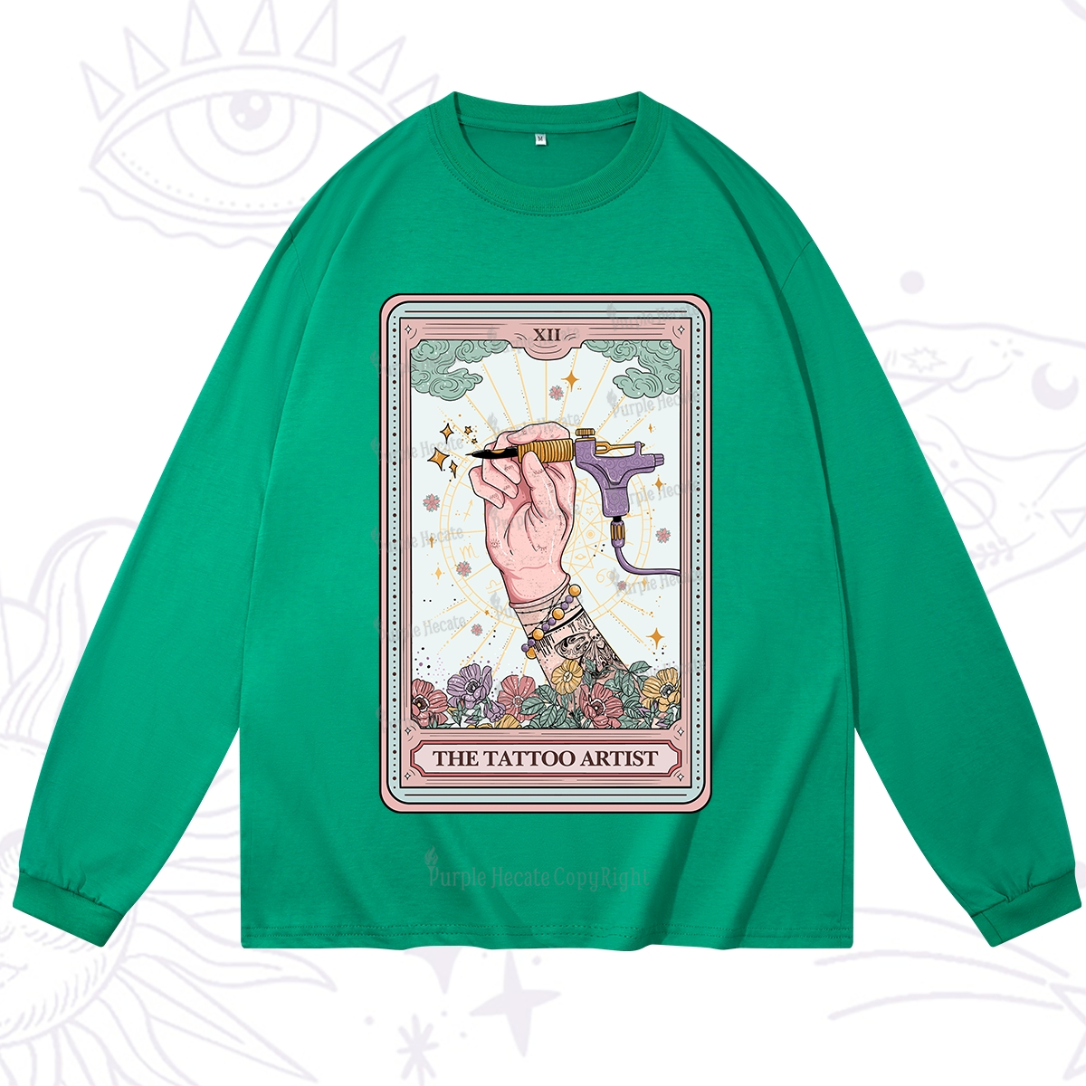 Purplehecate The Tattoo Artist Tarot Card Long Sleeve T-Shirt