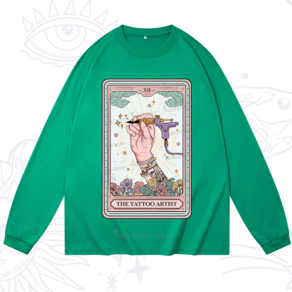 Purplehecate The Tattoo Artist Tarot Card Long Sleeve T-Shirt