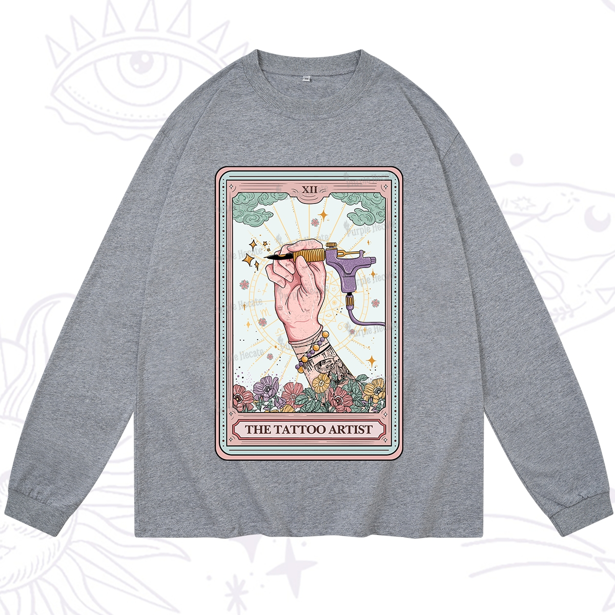 Purplehecate The Tattoo Artist Tarot Card Long Sleeve T-Shirt