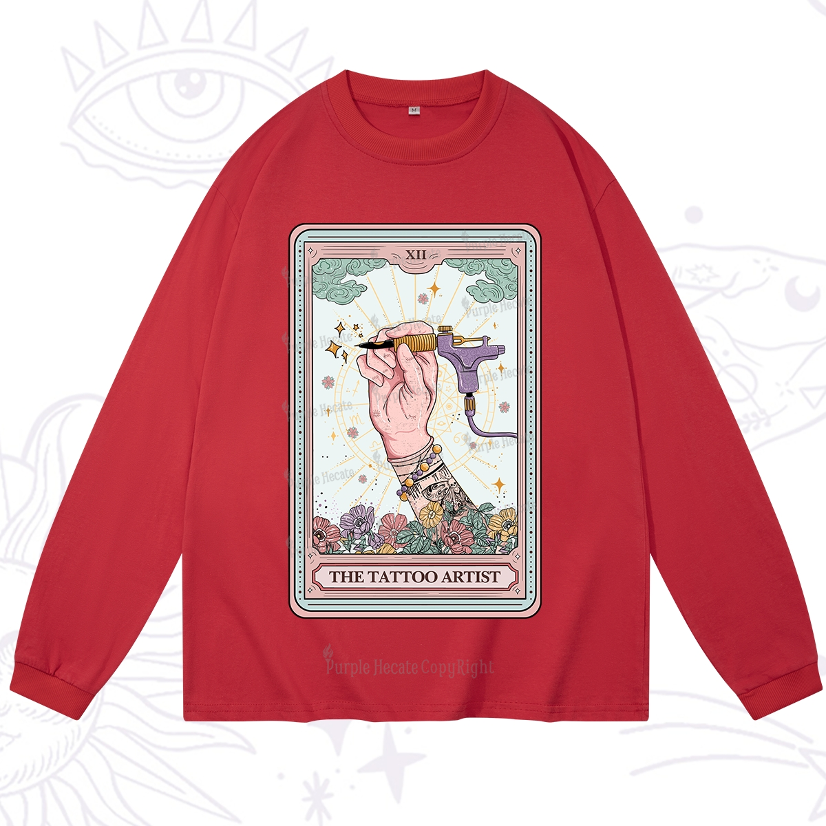 Purplehecate The Tattoo Artist Tarot Card Long Sleeve T-Shirt