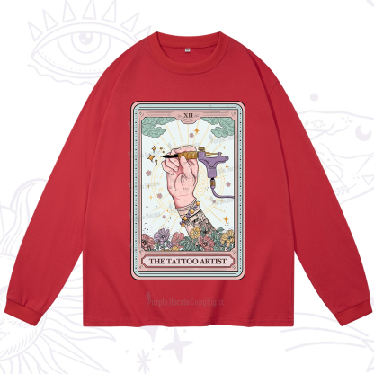 Purplehecate The Tattoo Artist Tarot Card Long Sleeve T-Shirt