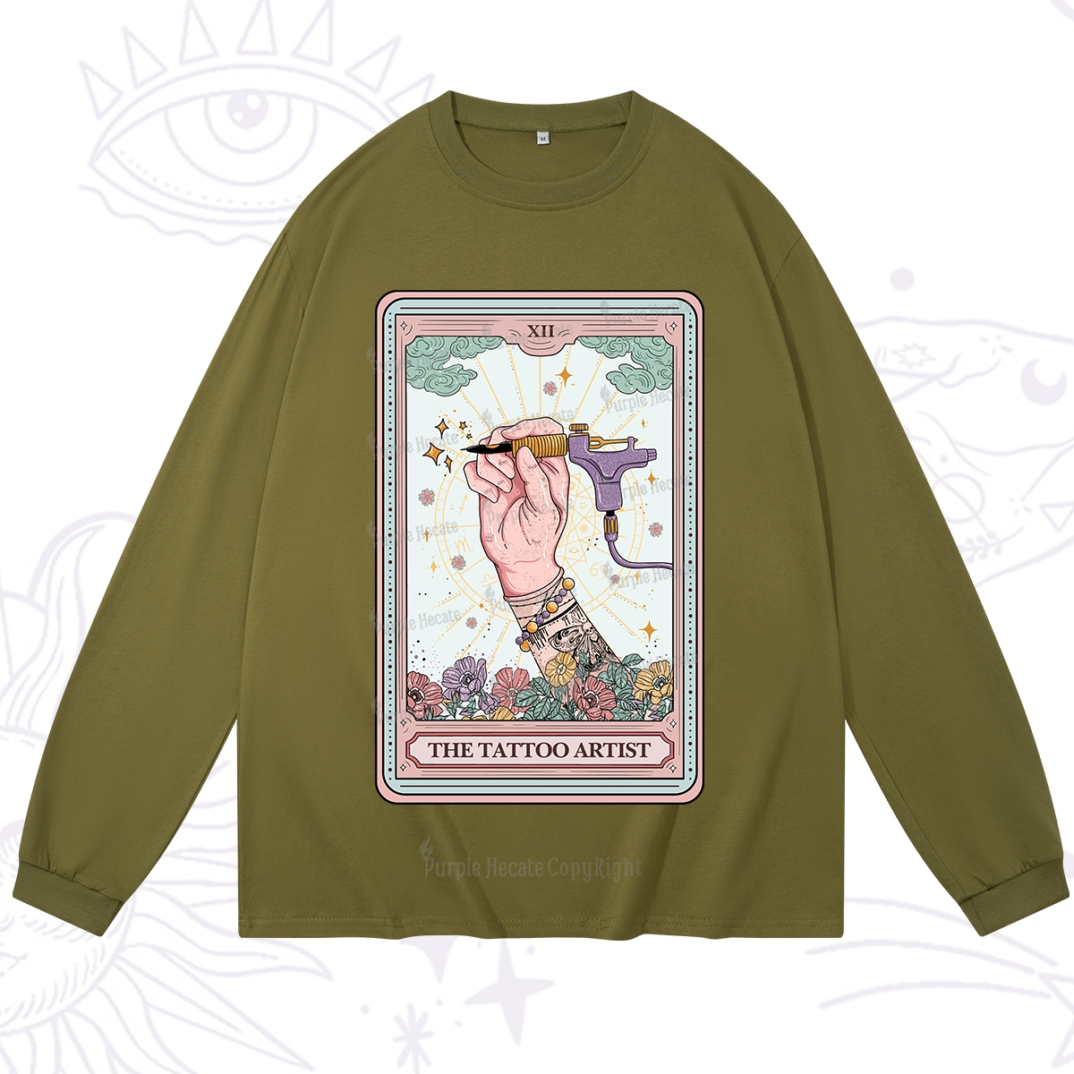 Purplehecate The Tattoo Artist Tarot Card Long Sleeve T-Shirt
