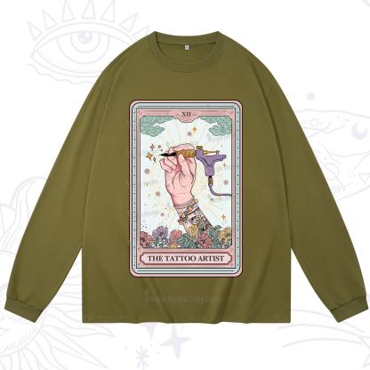 Purplehecate The Tattoo Artist Tarot Card Long Sleeve T-Shirt