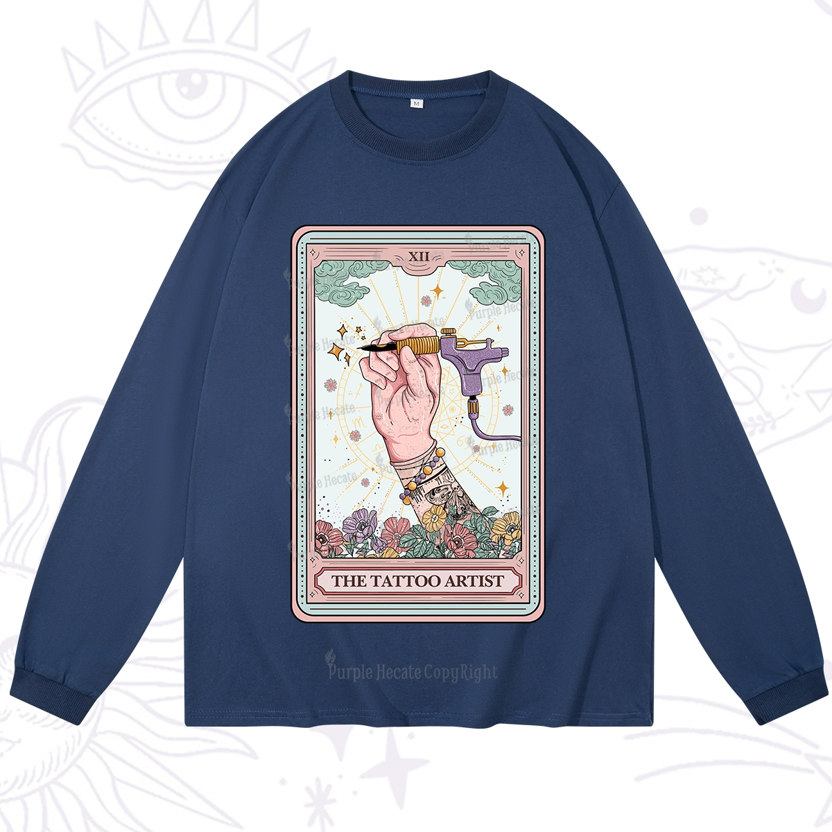 Purplehecate The Tattoo Artist Tarot Card Long Sleeve T-Shirt