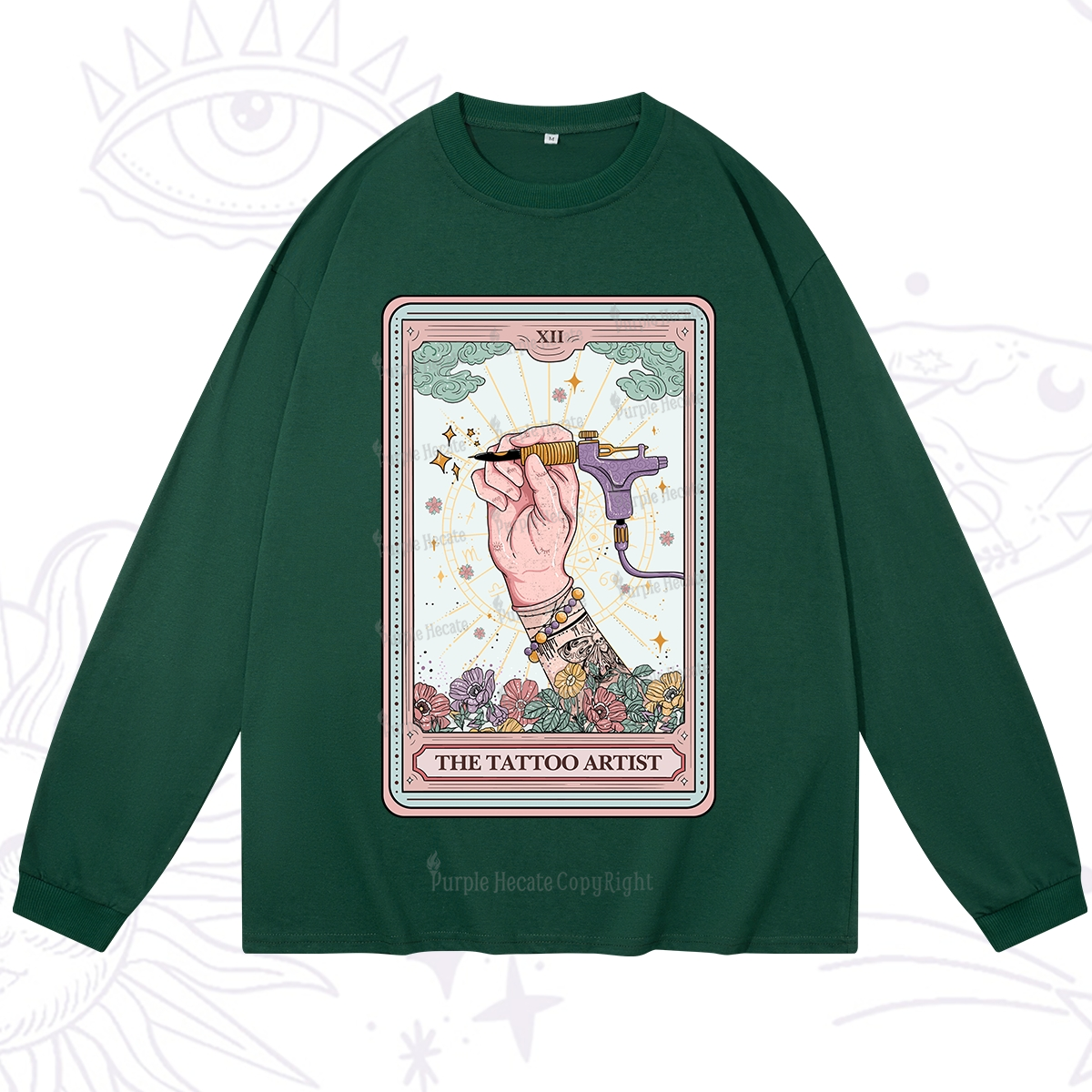 Purplehecate The Tattoo Artist Tarot Card Long Sleeve T-Shirt