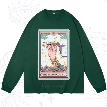 Purplehecate The Tattoo Artist Tarot Card Long Sleeve T-Shirt