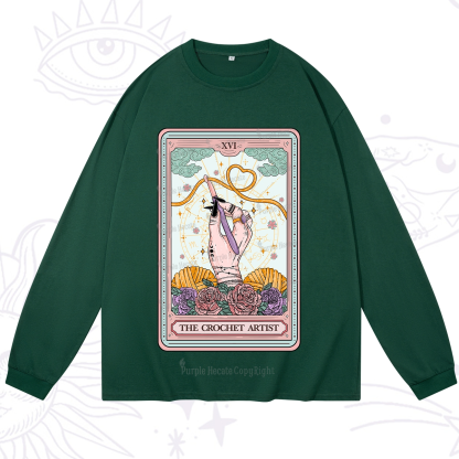Purplehecate The Crochet Artist Tarot Card Long Sleeve T-Shirt