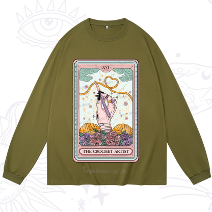 Purplehecate The Crochet Artist Tarot Card Long Sleeve T-Shirt