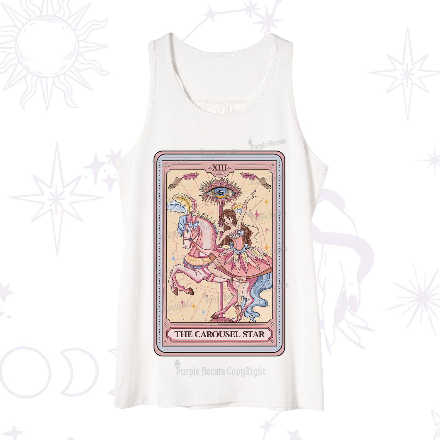 Purplehecate The Carousel Star Tarot Card Tank