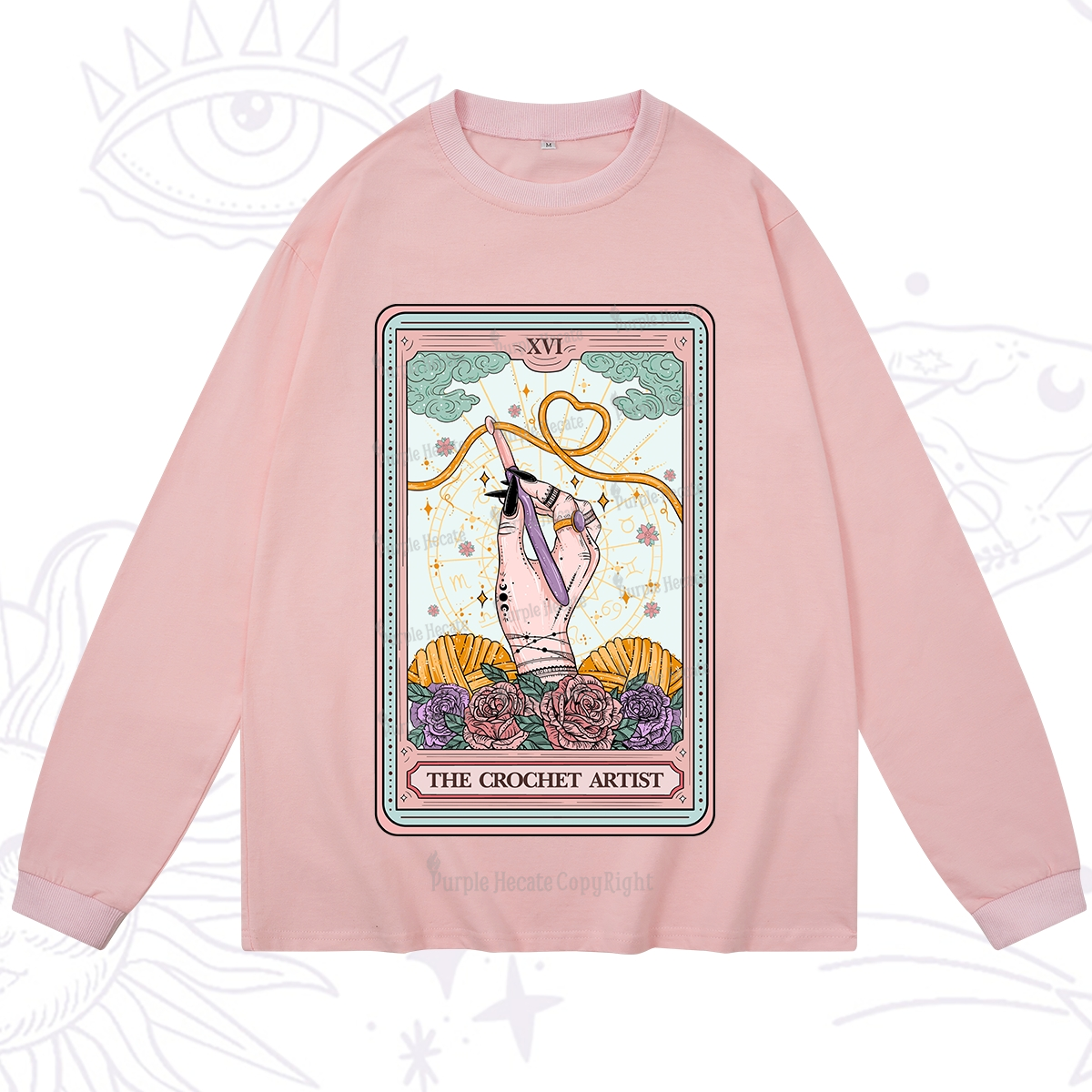 Purplehecate The Crochet Artist Tarot Card Long Sleeve T-Shirt