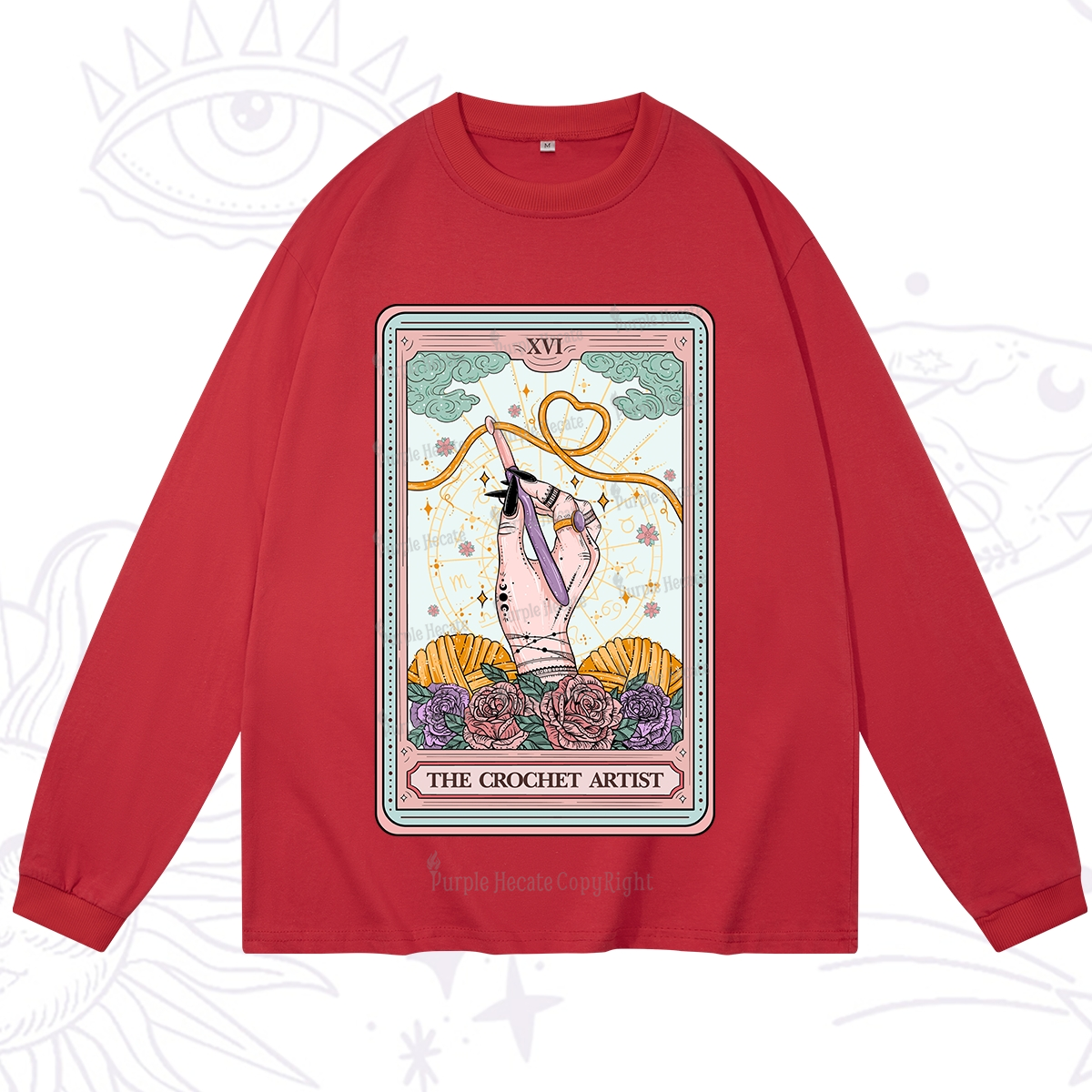 Purplehecate The Crochet Artist Tarot Card Long Sleeve T-Shirt