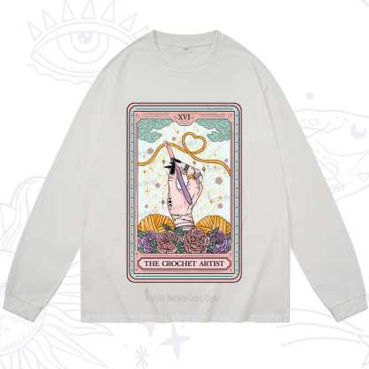 Purplehecate The Crochet Artist Tarot Card Long Sleeve T-Shirt