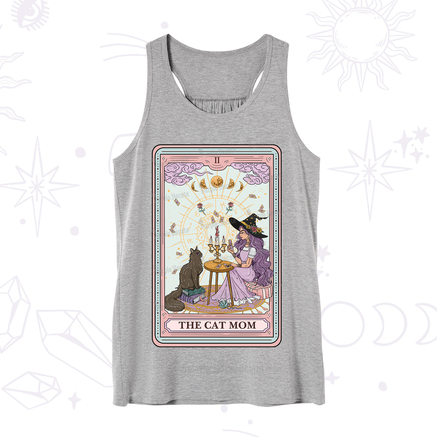 Purplehecate The Cat Witch Mom Tarot Tank