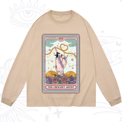 Purplehecate The Crochet Artist Tarot Card Long Sleeve T-Shirt