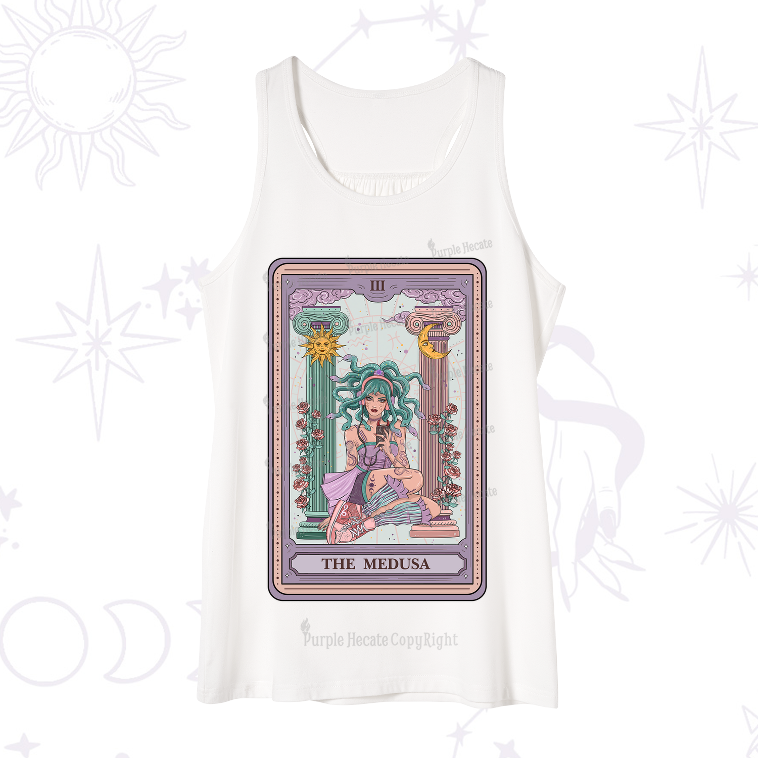 Purplehecate The Fashionable Medusa Tarot Card Tank