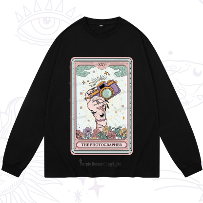 Purplehecate The Photographer Tarot Card Long Sleeve T-Shirt