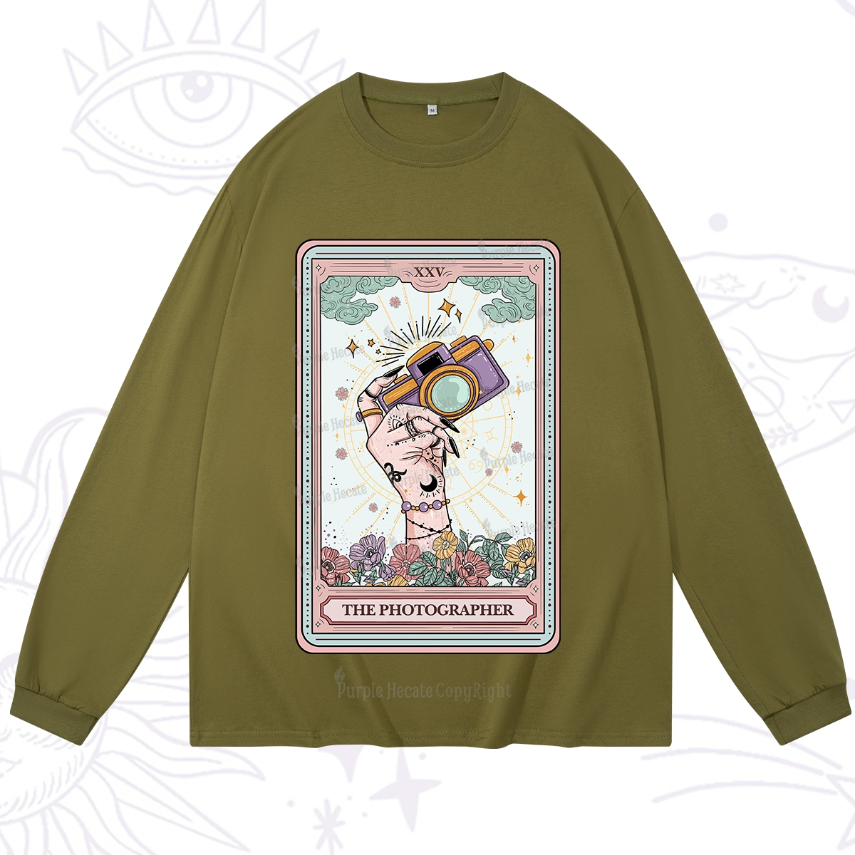 Purplehecate The Photographer Tarot Card Long Sleeve T-Shirt