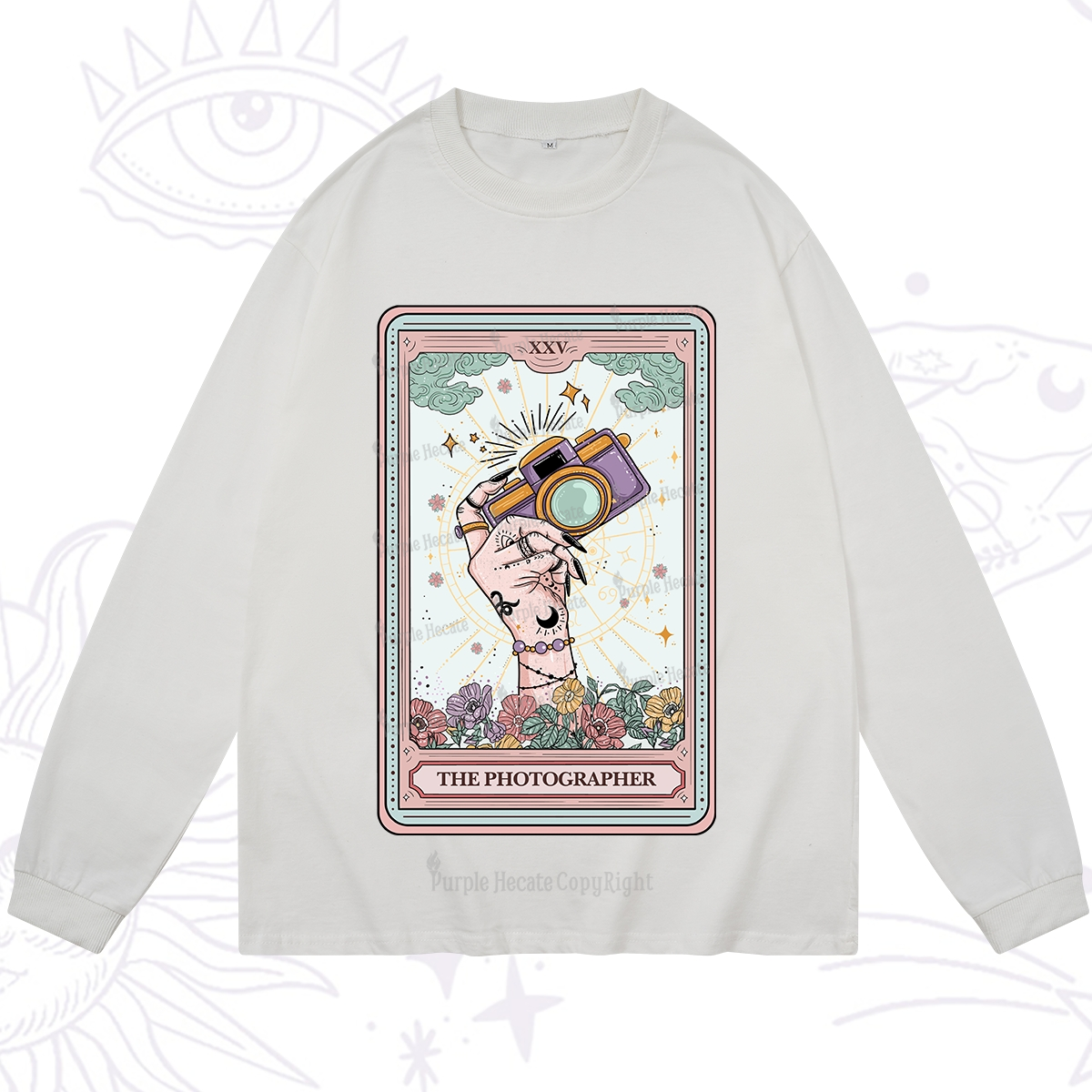 Purplehecate The Photographer Tarot Card Long Sleeve T-Shirt