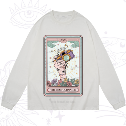 Purplehecate The Photographer Tarot Card Long Sleeve T-Shirt