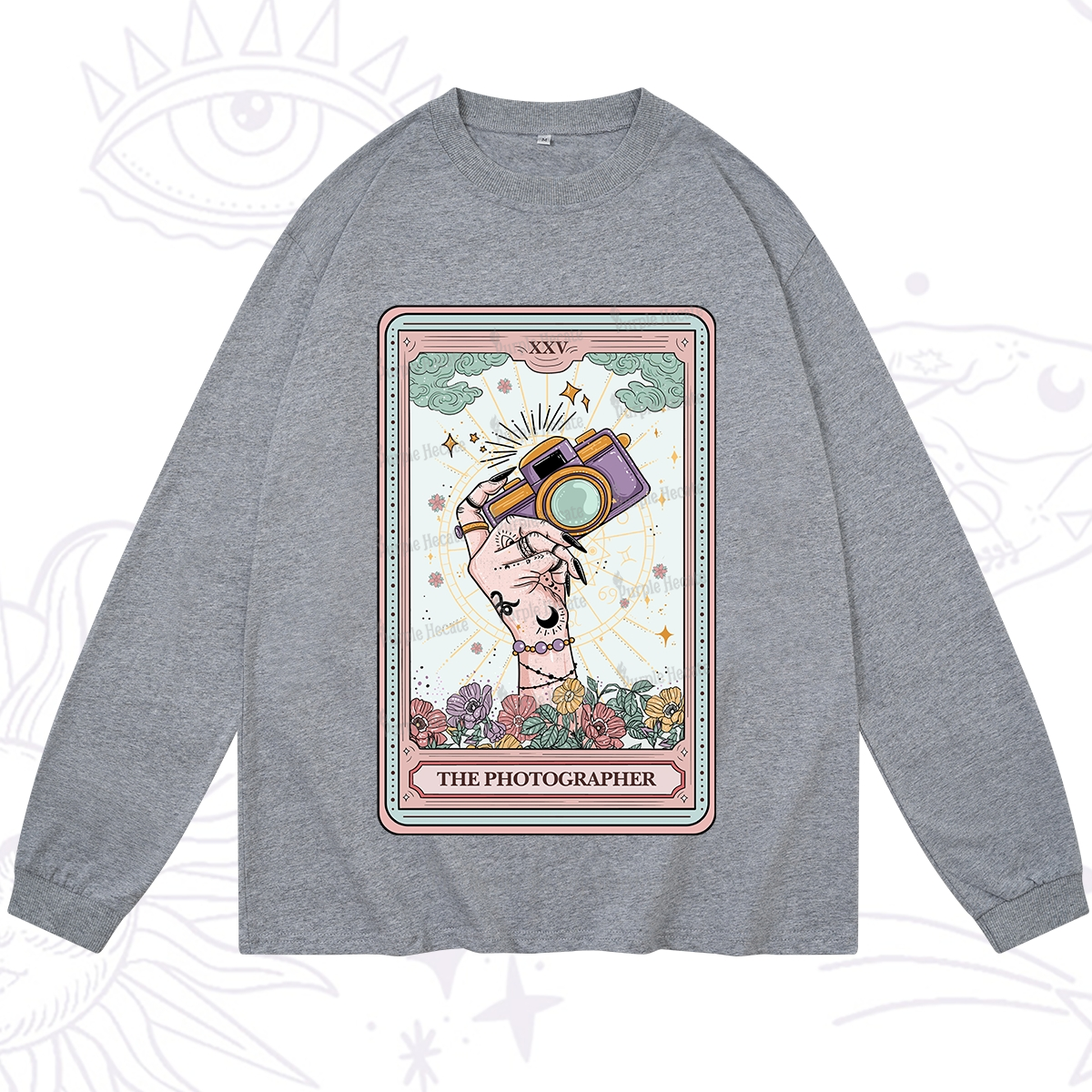 Purplehecate The Photographer Tarot Card Long Sleeve T-Shirt